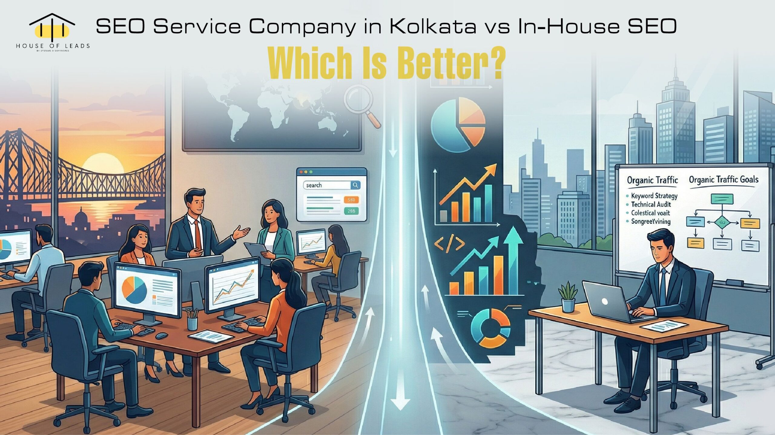 You are currently viewing SEO Service Company in Kolkata vs In-House SEO – Which Is Better?