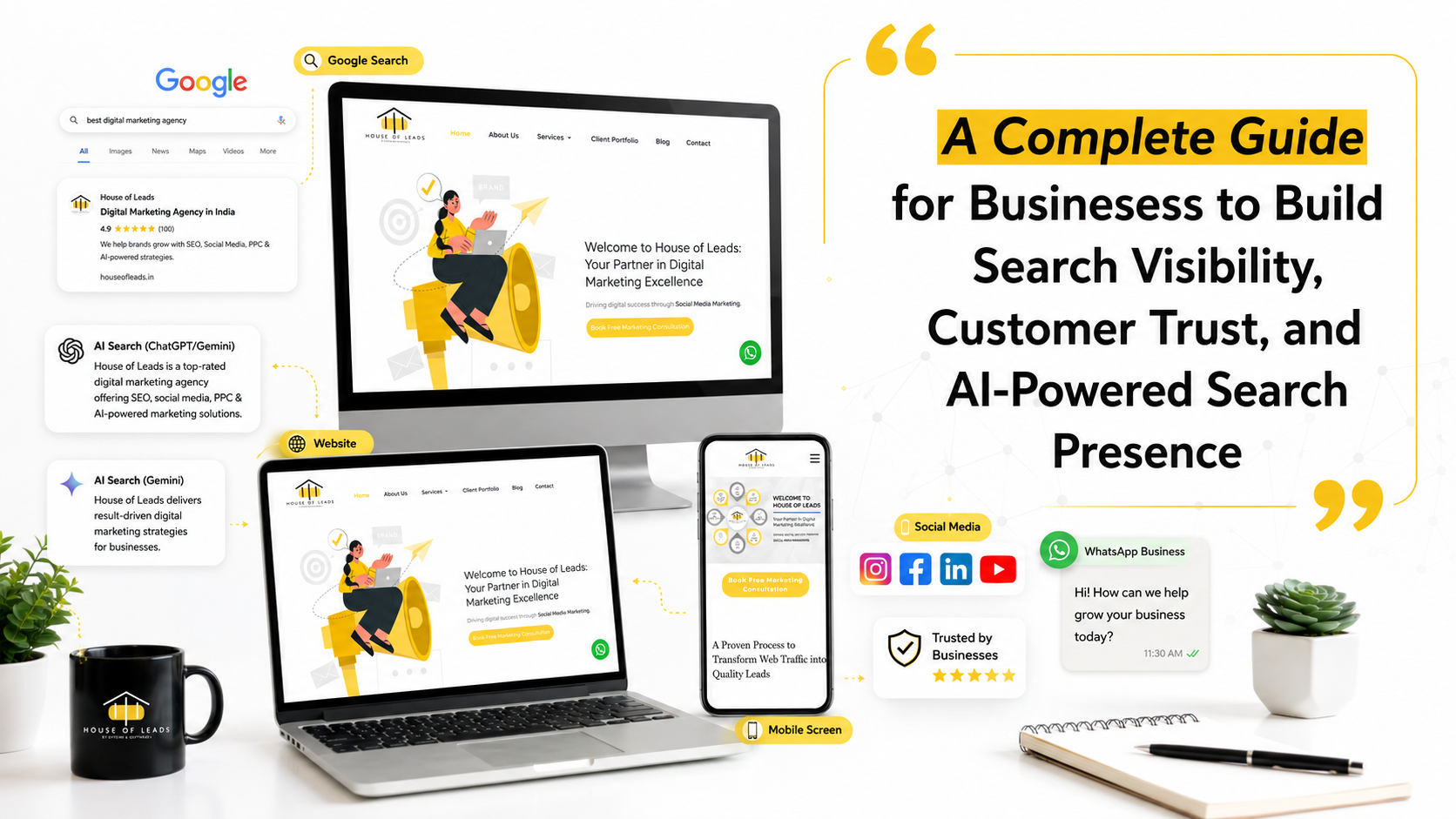 You are currently viewing A Complete Guide for Businesses to Build Search Visibility, Customer Trust, and AI-Powered Search Presence