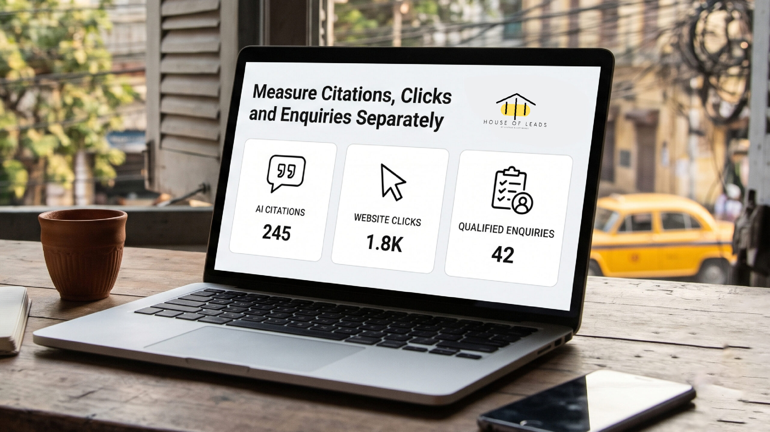 Measure citations clicks and enquires separately