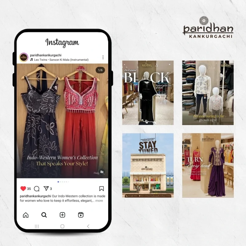 social media marketing agency : Paridhan - our client's graphics design